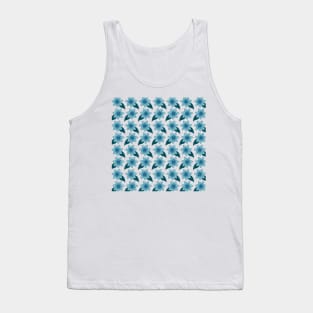 Blue Tropical Flowers | Exotic Flowers | Floral Pattern Tank Top